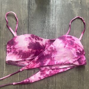 Beach Bunny Pink Tie-Dye Bikini Top
